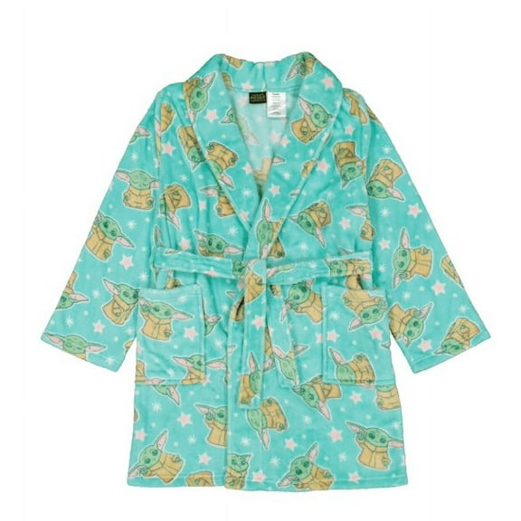 Star Wars Girls Baby Yoda Luxe Plush Pajama Robe, Sizes 4-12