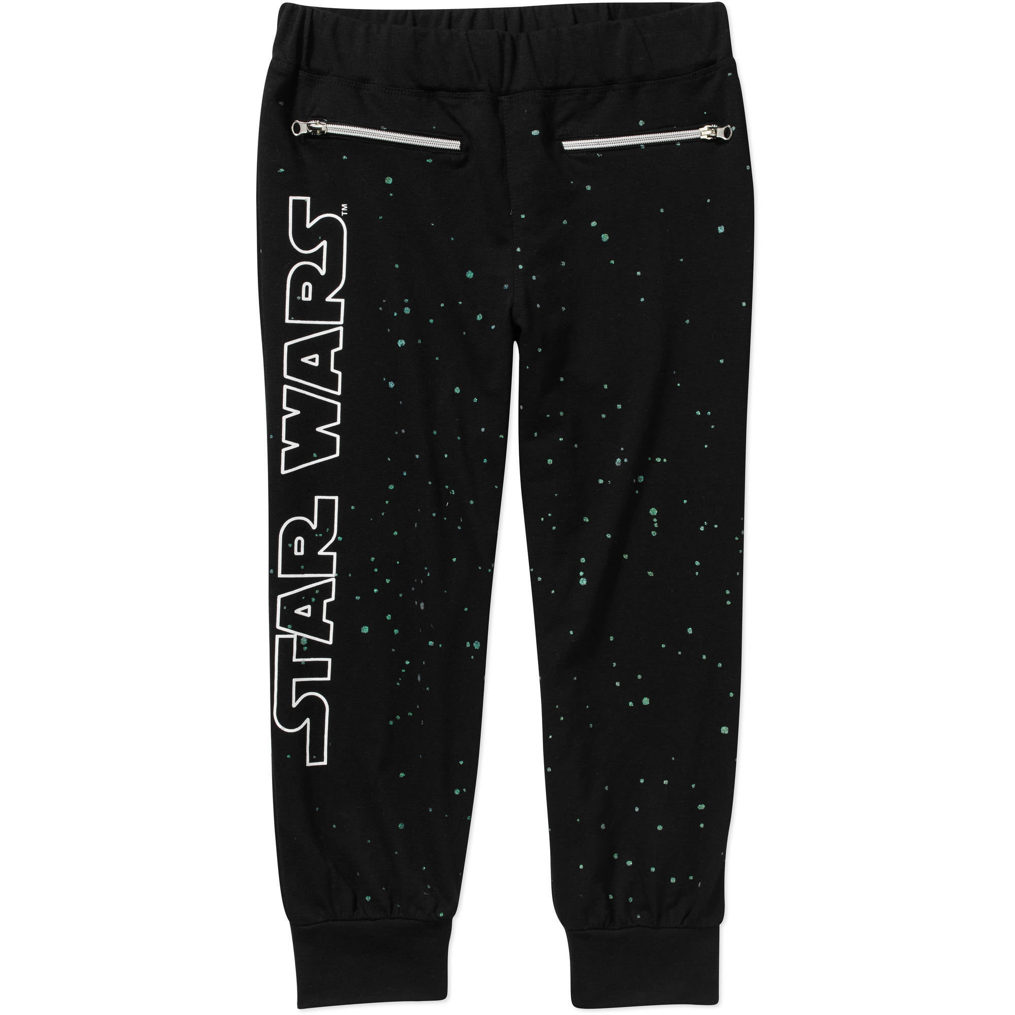 Star Wars Girls' French Terry Athletic Pants with Zippers