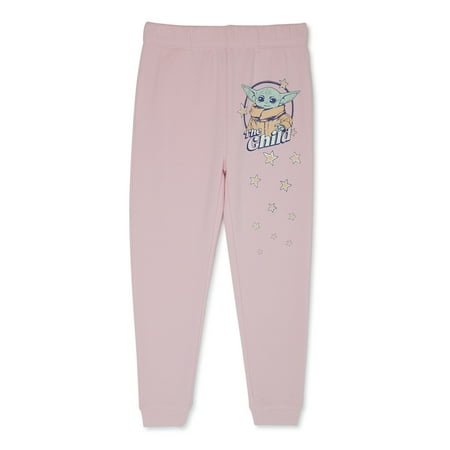 Star Wars Girls Grogu Baby Yoda Graphic Jogger Pant, Sizes 4/5-14/16