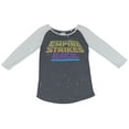 thumbnail image 1 of Star Wars Girls Raglan Juniors T-Shirt - Empire Strikes Back Word Image (Small), 1 of 1