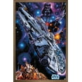 thumbnail image 1 of Star Wars: Global Art - Millennium Falcon Wall Poster, 14.725" x 22.375" Framed, 1 of 5