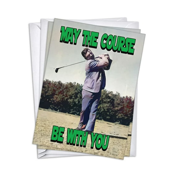 Star Wars Golfer Men's Birthday Cards | 1 Pack Single (5x7)