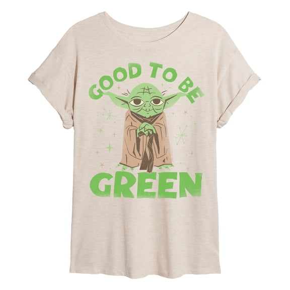 Star Wars - Good To Be Green - Juniors Oversized Graphic T-Shirt