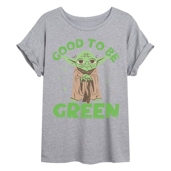 Star Wars - Good To Be Green - Juniors Oversized Graphic T-Shirt