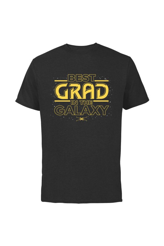 Graduation Best Grad in the Galaxy New Graduate- Short Sleeve Cotton T-Shirt for Adults - Customized-Black