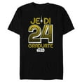 thumbnail image 1 of Star Wars Graduation Jedi Graduate 24 New Grad Class of 2024 - Short Sleeve Blended T-Shirt for Adults - Customized-Black, 1 of 5
