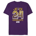 thumbnail image 1 of Star Wars Graduation Jedi Graduate 24 New Grad Class of 2024 - Short Sleeve Blended T-Shirt for Adults - Customized-Purple, 1 of 5