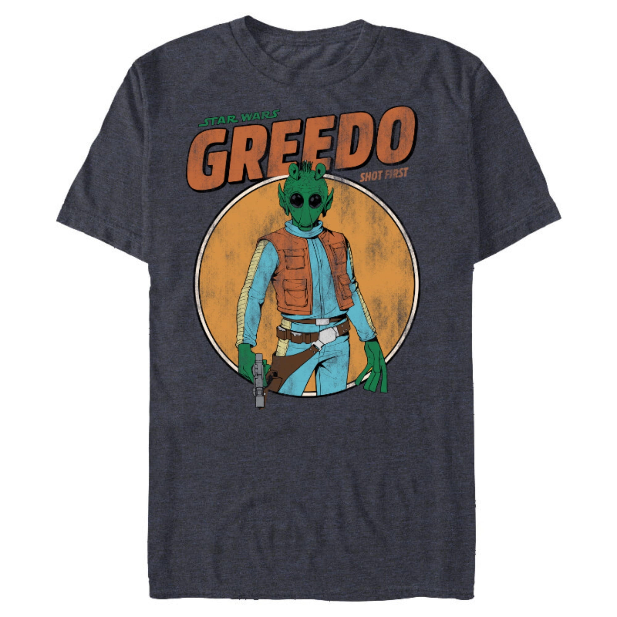 Star Wars Greedo Shot First Retro - Short Sleeve Blended T-Shirt for ...