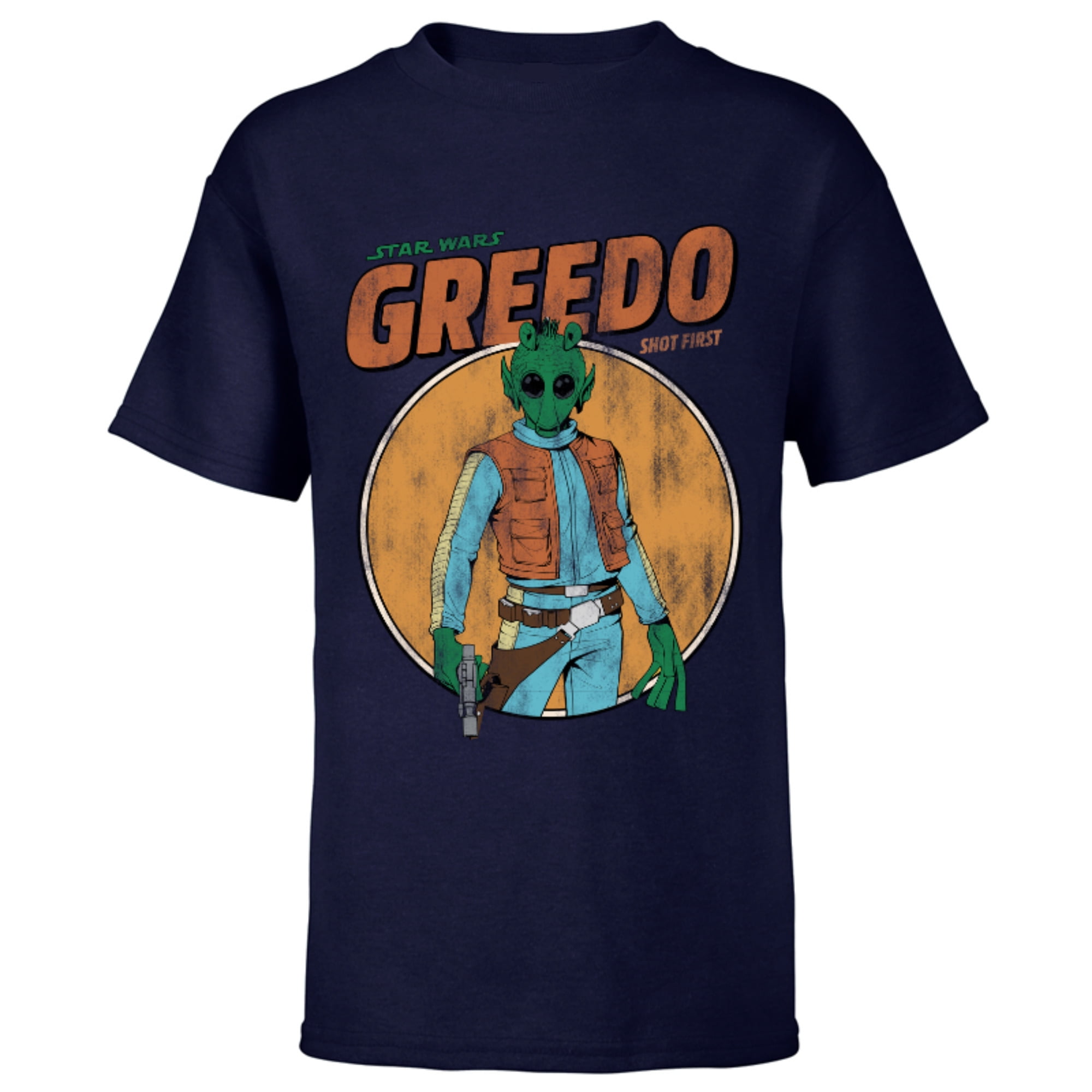 Star Wars Greedo Shot First Retro - Short Sleeve T-Shirt for Kids ...