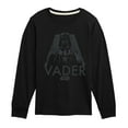 thumbnail image 1 of Star Wars - Grey Mono Darth Vader - Toddler And Youth Long Sleeve Tee, 1 of 4