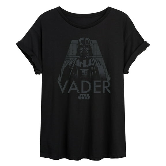 Star Wars - Grey Mono Darth Vader - Women's Oversized Tee
