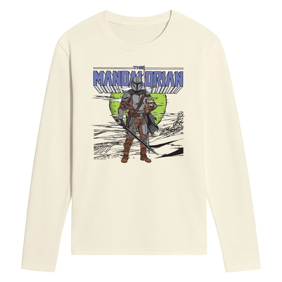 Star Wars - Grogu And Mandalorian - Men's Long Sleeve Graphic T-Shirt