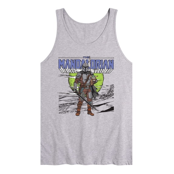 Star Wars - Grogu And Mandalorian - Men's Sleeveless Graphic Tank