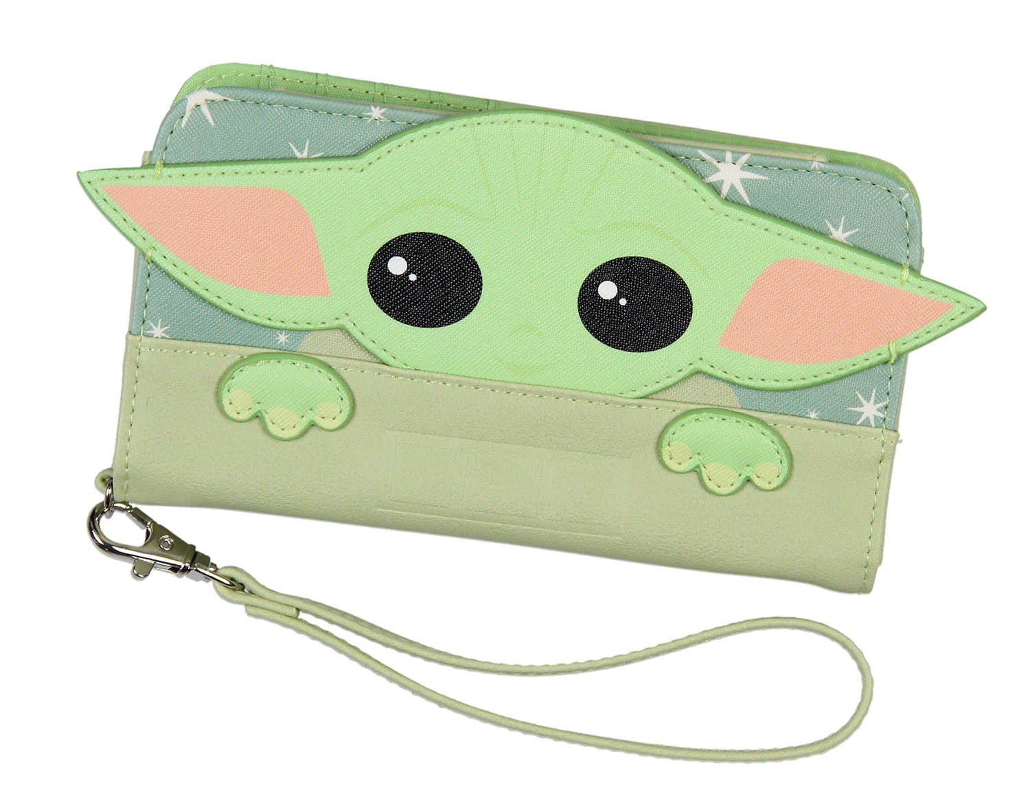 Star Wars Grogu Baby Yoda The Child Snap-Closure Wristlet Wallet w/ Wrist Strap