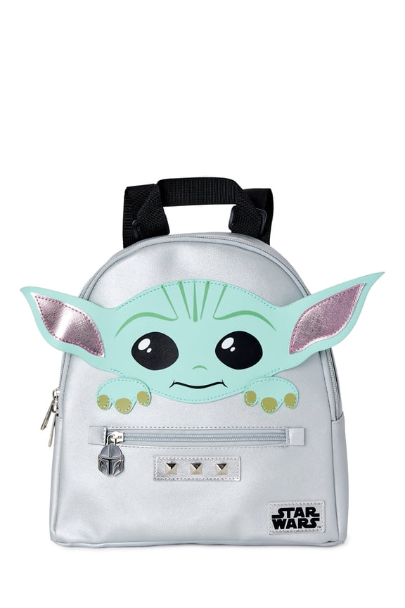 Grogu Baby Yoda Women’s Mini Backpack Grey Silver