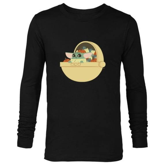 Star Wars Grogu Halloween Candy Pram - Long Sleeve T-Shirt for Men - Customized-Black