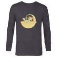 thumbnail image 1 of Star Wars Grogu Halloween Candy Pram - Long Sleeve T-Shirt for Men - Customized-Charcoal Heather, 1 of 5