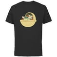 thumbnail image 1 of Star Wars Grogu Halloween Candy Pram - Short Sleeve Cotton T-Shirt for Adults - Customized-Black, 1 of 5