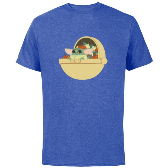 Star Wars Grogu Halloween Candy Pram - Short Sleeve Cotton T-Shirt for Adults - Customized-Royal Heather