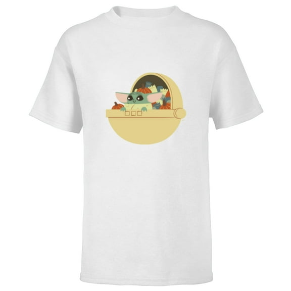 Star Wars Grogu Halloween Candy Pram - Short Sleeve T-Shirt for Kids - Customized-White
