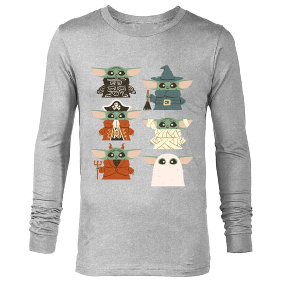 Star Wars Grogu Halloween Costumes - Long Sleeve T-Shirt for Men - Customized-Athletic Heather