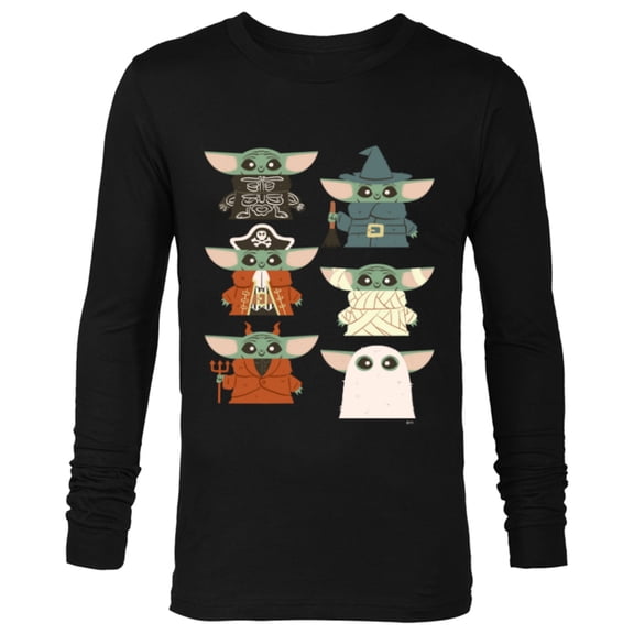Star Wars Grogu Halloween Costumes - Long Sleeve T-Shirt for Men - Customized-Black