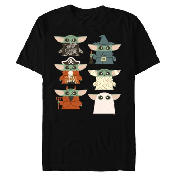 Star Wars Grogu Halloween Costumes - Short Sleeve Blended T-Shirt for Adults - Customized-Black