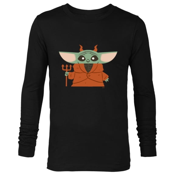 Star Wars Grogu Halloween Little Devil Costume - Long Sleeve T-Shirt for Men - Customized-Black