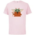 thumbnail image 1 of Star Wars Grogu Halloween Little Devil Costume - Short Sleeve Cotton T-Shirt for Adults - Customized-Soft Pink, 1 of 5