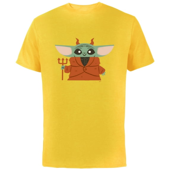 Star Wars Grogu Halloween Little Devil Costume - Short Sleeve Cotton T-Shirt for Adults - Customized-Sunflower