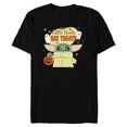 thumbnail image 1 of Star Wars Grogu Halloween Little Tricks Big Treats - Short Sleeve Blended T-Shirt for Adults - Customized-Black, 1 of 5