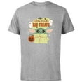 thumbnail image 1 of Star Wars Grogu Halloween Little Tricks Big Treats - Short Sleeve Cotton T-Shirt for Adults - Customized-Athletic Heather, 1 of 5