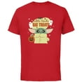 thumbnail image 1 of Star Wars Grogu Halloween Little Tricks Big Treats - Short Sleeve Cotton T-Shirt for Adults - Customized-Red, 1 of 5