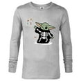 thumbnail image 1 of Star Wars Grogu Halloween Skeleton Costume Force Float Candy - Long Sleeve T-Shirt for Men - Customized-Athletic Heather, 1 of 5