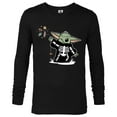 thumbnail image 1 of Star Wars Grogu Halloween Skeleton Costume Force Float Candy - Long Sleeve T-Shirt for Men - Customized-Black, 1 of 5