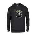 thumbnail image 1 of Star Wars Grogu Halloween Skeleton Costume Force Float Candy - Pullover Hoodie for Adults - Customized-Black, 1 of 5