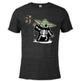 thumbnail image 1 of Star Wars Grogu Halloween Skeleton Costume Force Float Candy - Short Sleeve Blended T-Shirt for Adults - Customized-Black Snow Heather, 1 of 5