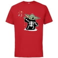thumbnail image 1 of Star Wars Grogu Halloween Skeleton Costume Force Float Candy - Short Sleeve Cotton T-Shirt for Adults - Customized-Red, 1 of 5