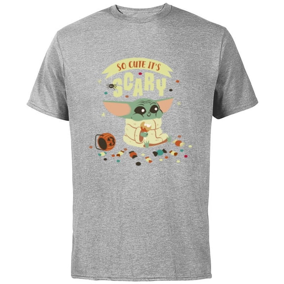 Star Wars Grogu Halloween So Cute It’s Scary - Short Sleeve Cotton T-Shirt for Adults - Customized-Athletic Heather