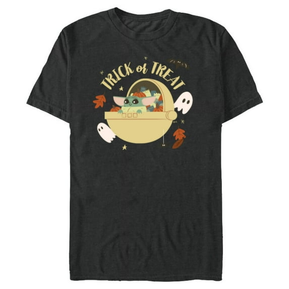 Star Wars Grogu Halloween Trick or Treat - Short Sleeve Blended T-Shirt for Adults - Customized-Dark Heather