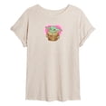 thumbnail image 1 of Star Wars - Grogu Heart - Juniors Oversized Graphic T-Shirt, 1 of 4