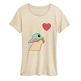 thumbnail image 1 of Star Wars - Grogu Heart Vday Women's Short Sleeve Graphic T-Shirt, 1 of 4