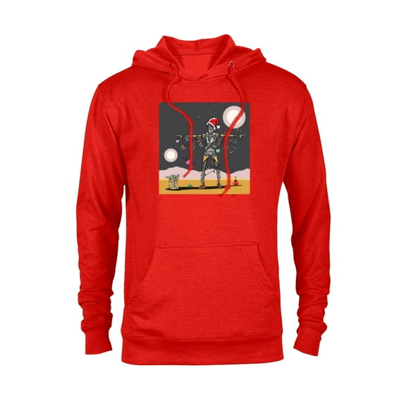 Star Wars Grogu IG-11 Droid Holiday Tatooine Christmas Tree - Pullover Hoodie for Adults - Customized-Red
