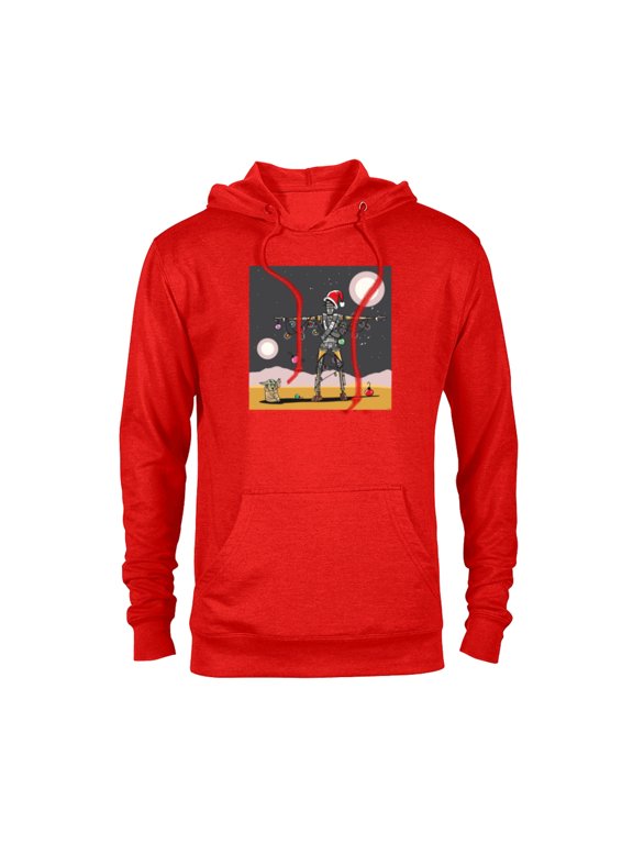 Grogu IG-11 Droid Holiday Tatooine Christmas Tree - Pullover Hoodie for Adults - Customized-Red