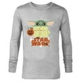 thumbnail image 1 of Star Wars Grogu Mandalorian Halloween Trick or Treat Logo - Long Sleeve T-Shirt for Men - Customized-Athletic Heather, 1 of 5