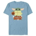 thumbnail image 1 of Star Wars Grogu Mandalorian Halloween Trick or Treat Logo - Short Sleeve Blended T-Shirt for Adults - Customized-Celadon Snow Heather, 1 of 5