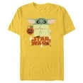 thumbnail image 1 of Star Wars Grogu Mandalorian Halloween Trick or Treat Logo - Short Sleeve Blended T-Shirt for Adults - Customized-Putty Snow Heather, 1 of 5