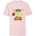 thumbnail image 1 of Star Wars Grogu Mandalorian Halloween Trick or Treat Logo - Short Sleeve T-Shirt for Kids - Customized-Soft Pink, 1 of 5
