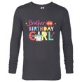 thumbnail image 1 of Star Wars Grogu Mandalorian Toon Brother of Birthday Girl - Long Sleeve T-Shirt for Men - Customized-Charcoal Heather, 1 of 5