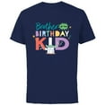 thumbnail image 1 of Star Wars Grogu Mandalorian Toon Brother of the Birthday Kid - Short Sleeve Cotton T-Shirt for Adults - Customized-Navy, 1 of 5